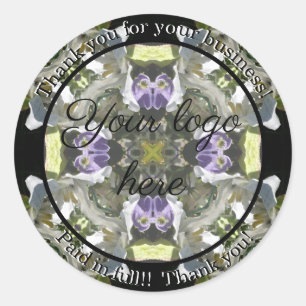 Pegatina Redonda Gracias por sus pegatinas de negocios