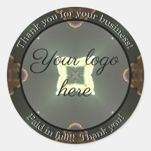 Pegatina Redonda Gracias por sus pegatinas de negocios