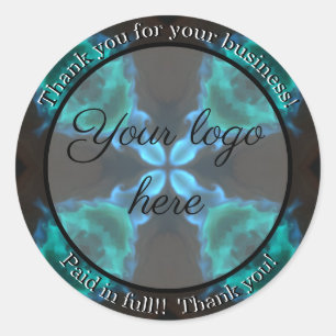 Pegatina Redonda Gracias por sus pegatinas de negocios