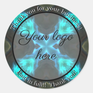 Pegatina Redonda Gracias por sus pegatinas de negocios