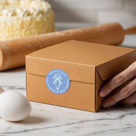 Pegatina Redonda Gracias Por Tu Bolsa De Bolsas De Panadería De Neg