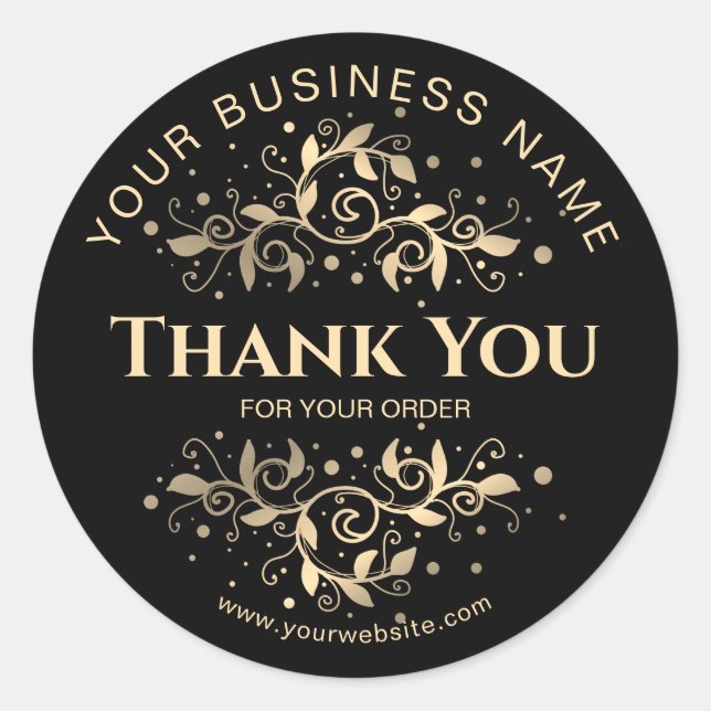 PEGATINA REDONDA GRACIAS POR TU BOLSA DE ORDER (Anverso)