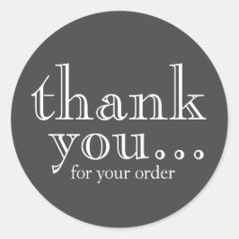 Pegatina Redonda Gracias Por Tu Cliente Comercial De Pedidos