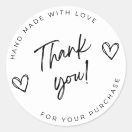 Pegatina Redonda Gracias por tu compra