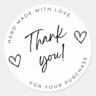 Pegatina Redonda Gracias por tu compra