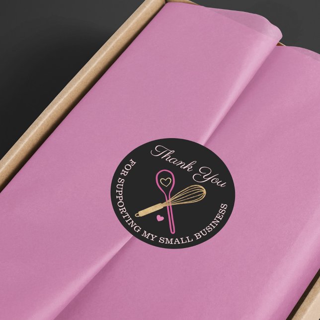 Pegatina Redonda Gracias Por Tu Panadería De Negocios Whisk & Spok (Subido por el creador)