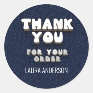 Pegatina Redonda Gracias por tu pedido