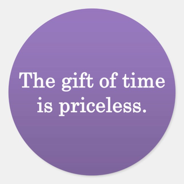 Pegatina Redonda Gracias por tu tiempo (Anverso)