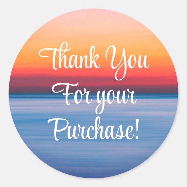 Pegatina Redonda Gracias por tus pegatinas de compra (Anverso)