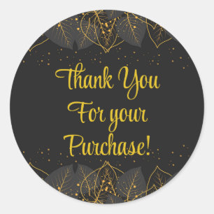 Pegatina Redonda Gracias por tus pegatinas de compra