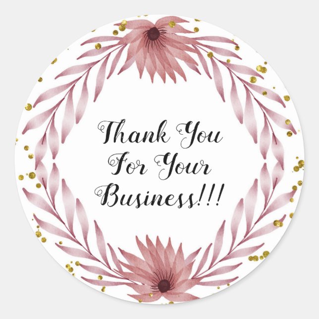 PEGATINA REDONDA ¡¡GRACIAS POR TUS PEGATINAS DE NEGOCIOS!! (Anverso)