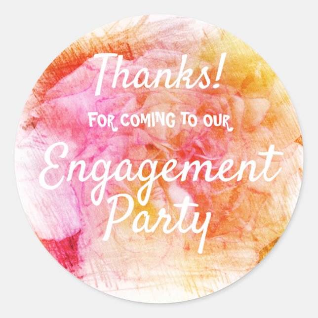 Pegatina Redonda Gracias por venir (Anverso)