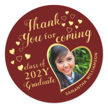 Gracias por venir al favor de la fiesta de graduac