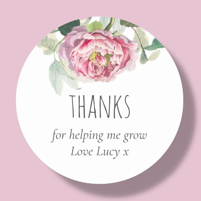 Pegatina Redonda Gracias | Profesora (Subido por el creador)