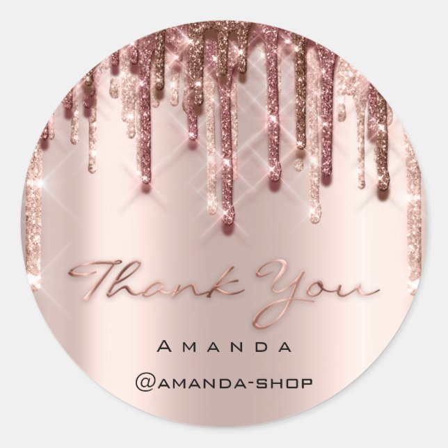 Pegatina Redonda Gracias Rosa de maquillaje de compras Eyelash 3D g (Anverso)