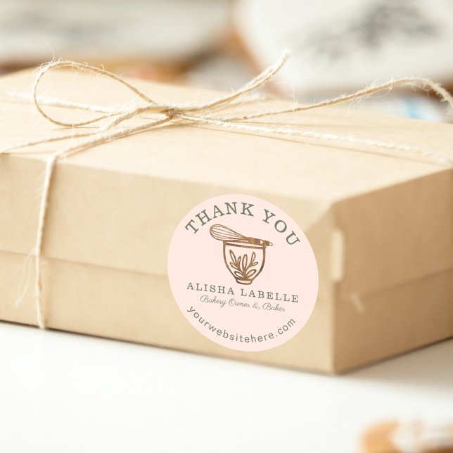 Pegatina Redonda Gracias Rustic Woodgrery Bakery Stand Mixer Clas (Subido por el creador)