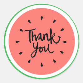 Pegatina Redonda gracias sandía que maneja