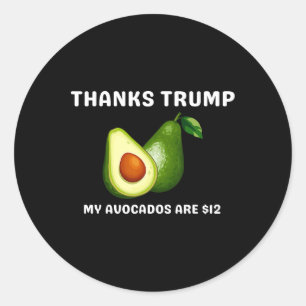 Pegatina Redonda Gracias Trump Mi Abogado Tiene $12 Anti Trump Terr
