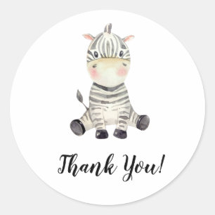 Pegatina Redonda Gracias Zebra
