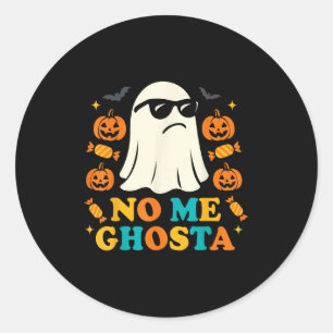 Pegatina Redonda Graciosa Camisa Fantasma Mexicana, No Me Ghosta Me