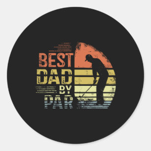 Pegatina Redonda Graciosa camiseta de Papá Golf - Regalo del Día de