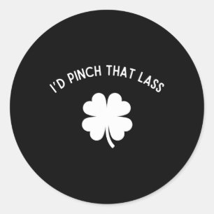 Pegatina Redonda Graciosa camiseta de St. Patricks para los hombres