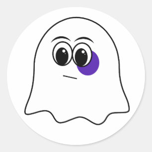 Pegatina Redonda ¡Graciosa emoji Fantasma!