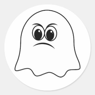 Pegatina Redonda ¡Graciosa emoji Fantasma!