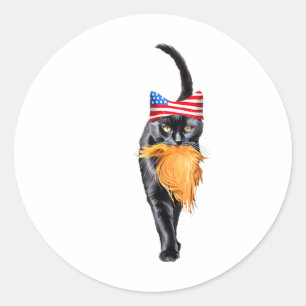 Pegatina Redonda Graciosa Gente Sin Hijos Con Voto De Trump Hair Ka