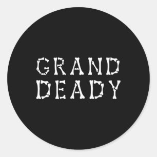 Pegatina Redonda Graciosa Gran Deady Halloween Mummy Deady Hallowee