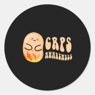 Pegatina Redonda Graciosa Prohibición De Sensibilización De Crps Pa