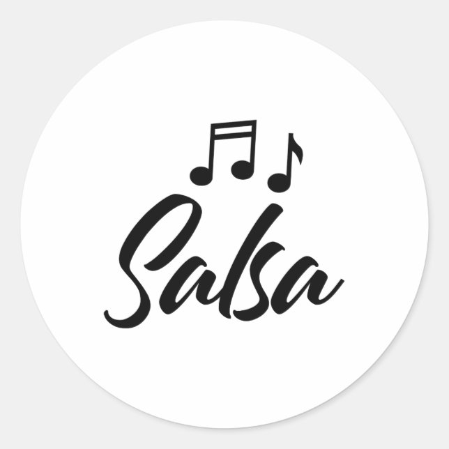 Pegatina Redonda Graciosa Salsa Dance Tee Shirts Salsa (Anverso)