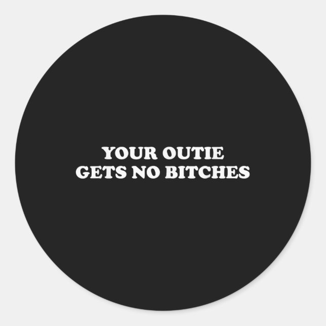 Pegatina Redonda Graciosa Severidad de Meme No Es _1 (Anverso)