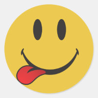 Graciosa y linda Emoji de la lengua