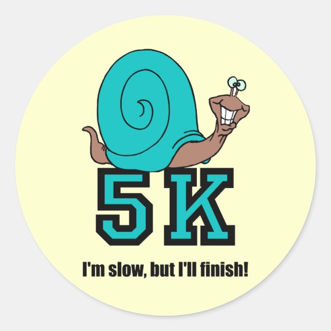 Pegatina Redonda Gracioso 5K (Anverso)