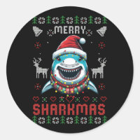 Gracioso amargo Sharkmas Navidades feos vestido de