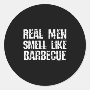 Pegatina Redonda Gracioso Bbq Grilling Gift Shirt_ Los hombres de v
