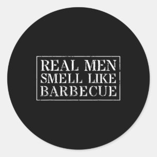 Pegatina Redonda Gracioso Bbq Grilling Gift Shirt_ Los hombres de v