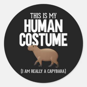 Pegatina Redonda Gracioso Capybara Lover Cute Animal