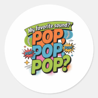 Pegatina Redonda Gracioso Chiropractor Pop Sound Gift