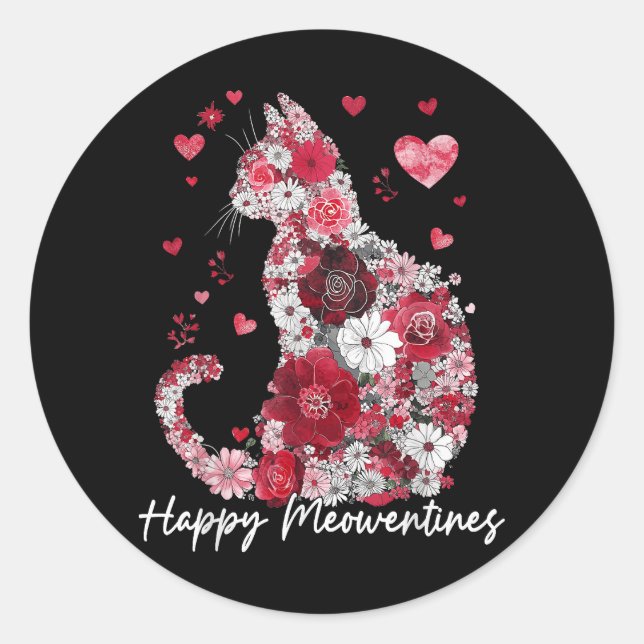 Pegatina Redonda Gracioso corazón de Gigi para las mujeres del Día  (Anverso)