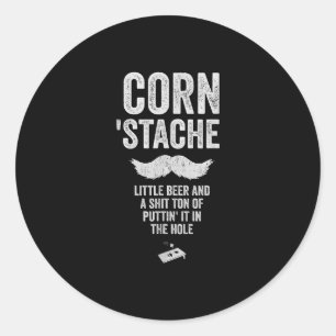 Pegatina Redonda Gracioso Cornhole Sucio Humor Para Adultos Cornhol
