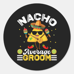 Pegatina Redonda Gracioso crecimiento promedio de Nacho Cinco De Ma