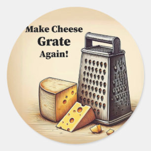 Pegatina Redonda Gracioso, divertidísimo, Punny, astuto, político, 