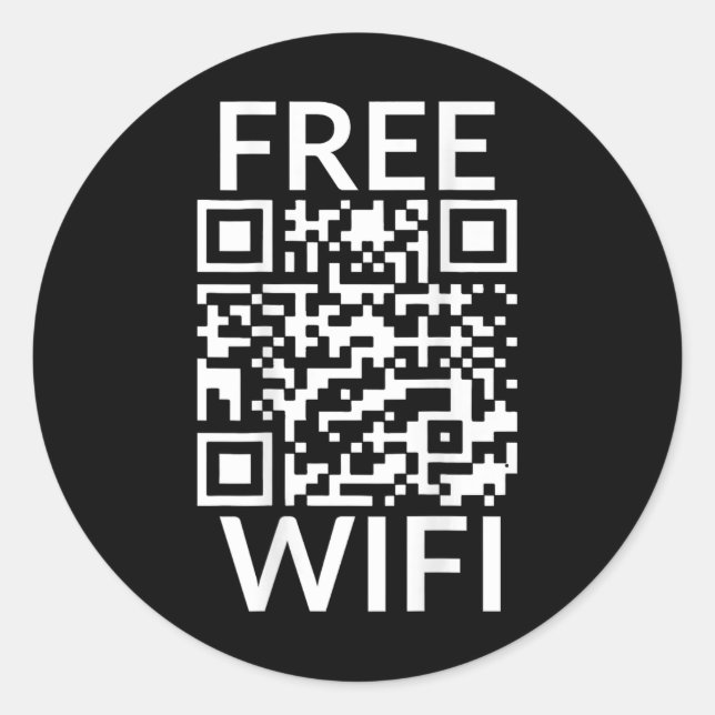 Pegatina Redonda Gracioso Escándalo Wifi gratis Trump Baile Prank Q (Anverso)