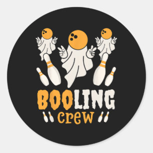 Pegatina Redonda Gracioso fantasma Boo Booling Lover Lazy Halloween