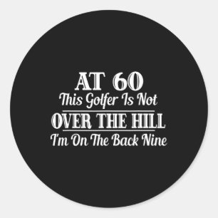 Pegatina Redonda Gracioso Golf 60 cumpleaños Gift Shirt 60th Golfer