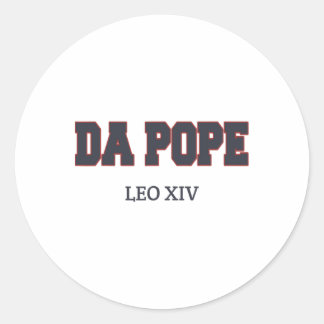 Pegatina Redonda Gracioso Guay Da Pope Shirt Dios bendiga al Papa L