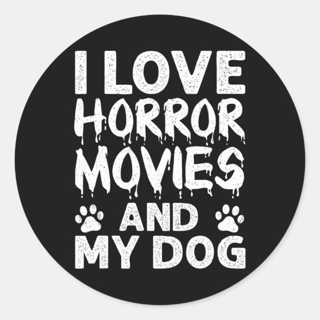 Pegatina Redonda Gracioso Horror Película De Arte Para Hombres Muje (Anverso)