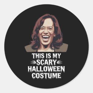 Pegatina Redonda Gracioso Kamala Harris Este Es Mi Asustado Cos De 